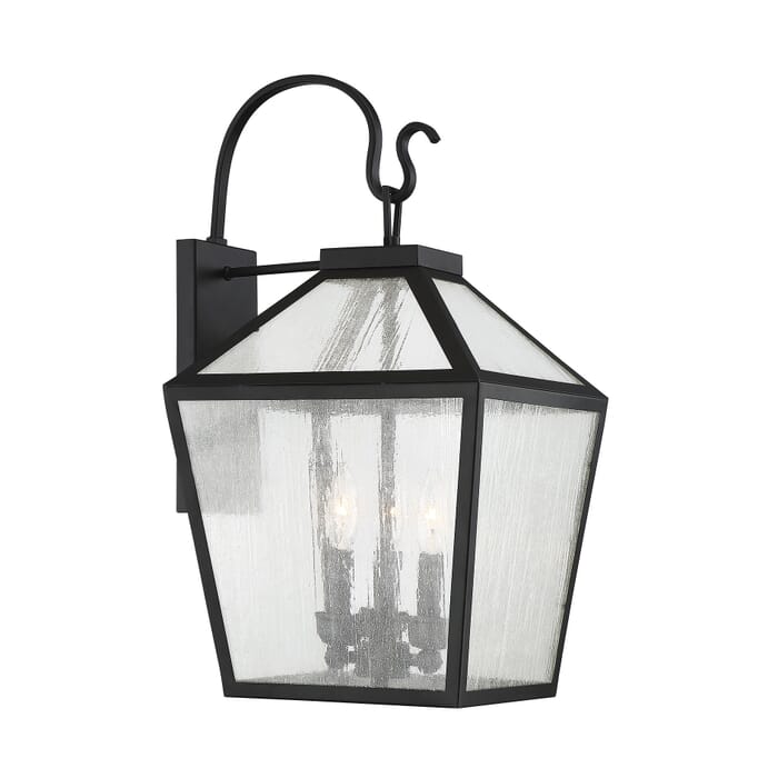 Savoy House Woodstock 3-Light Outdoor Wall Lantern in Black Savoy House Woodstock 3-Light Outdoor Wall Lantern in Black