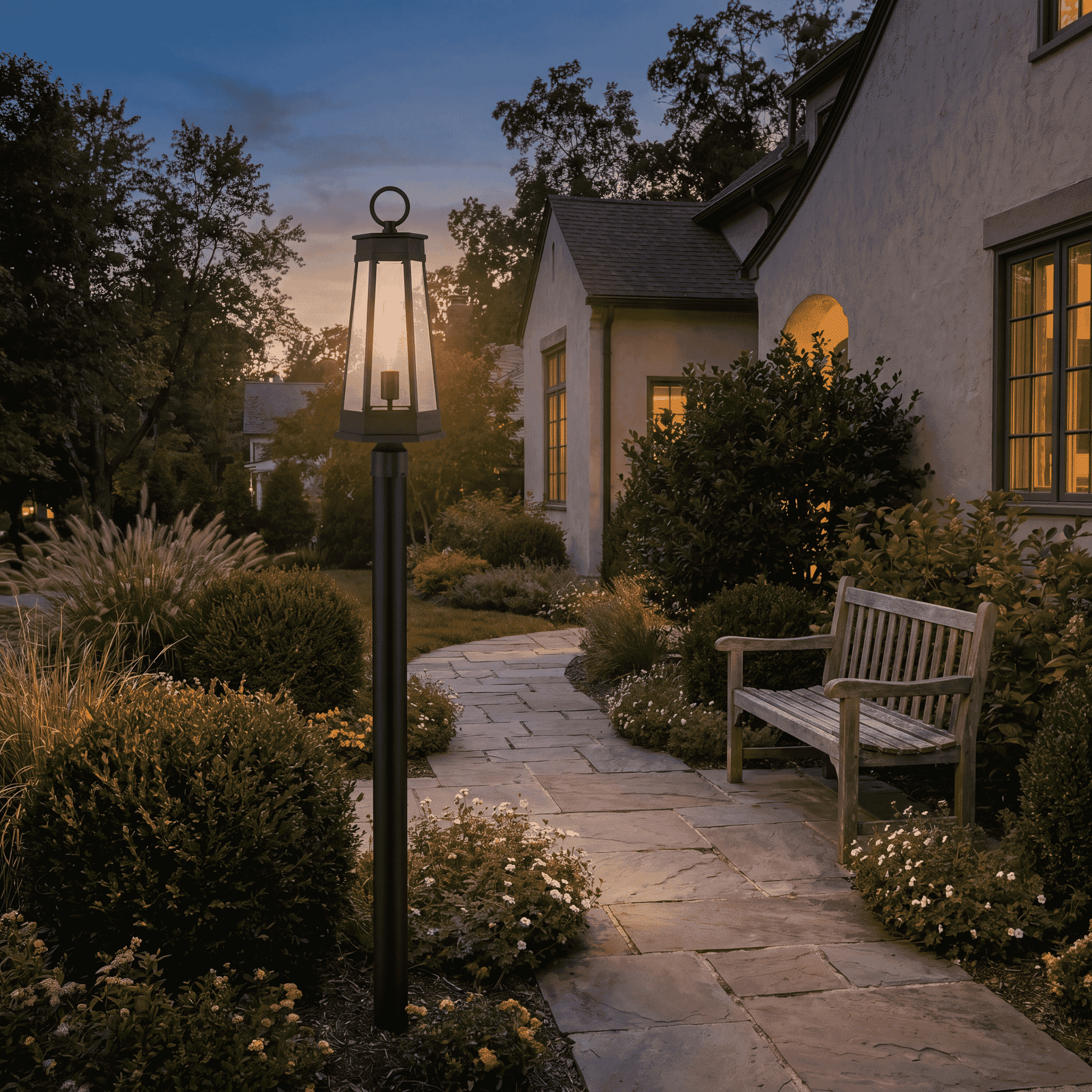 Payne 1-Light Outdoor Post Lantern in Matte Black