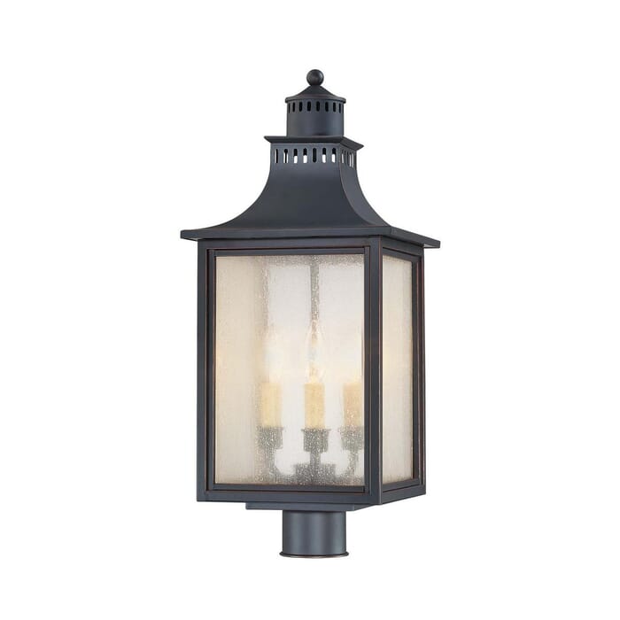 Savoy House Monte Grande 3-Light Outdoor Post Lantern in Slate Savoy House Monte Grande 3-Light Outdoor Post Lantern in Slate