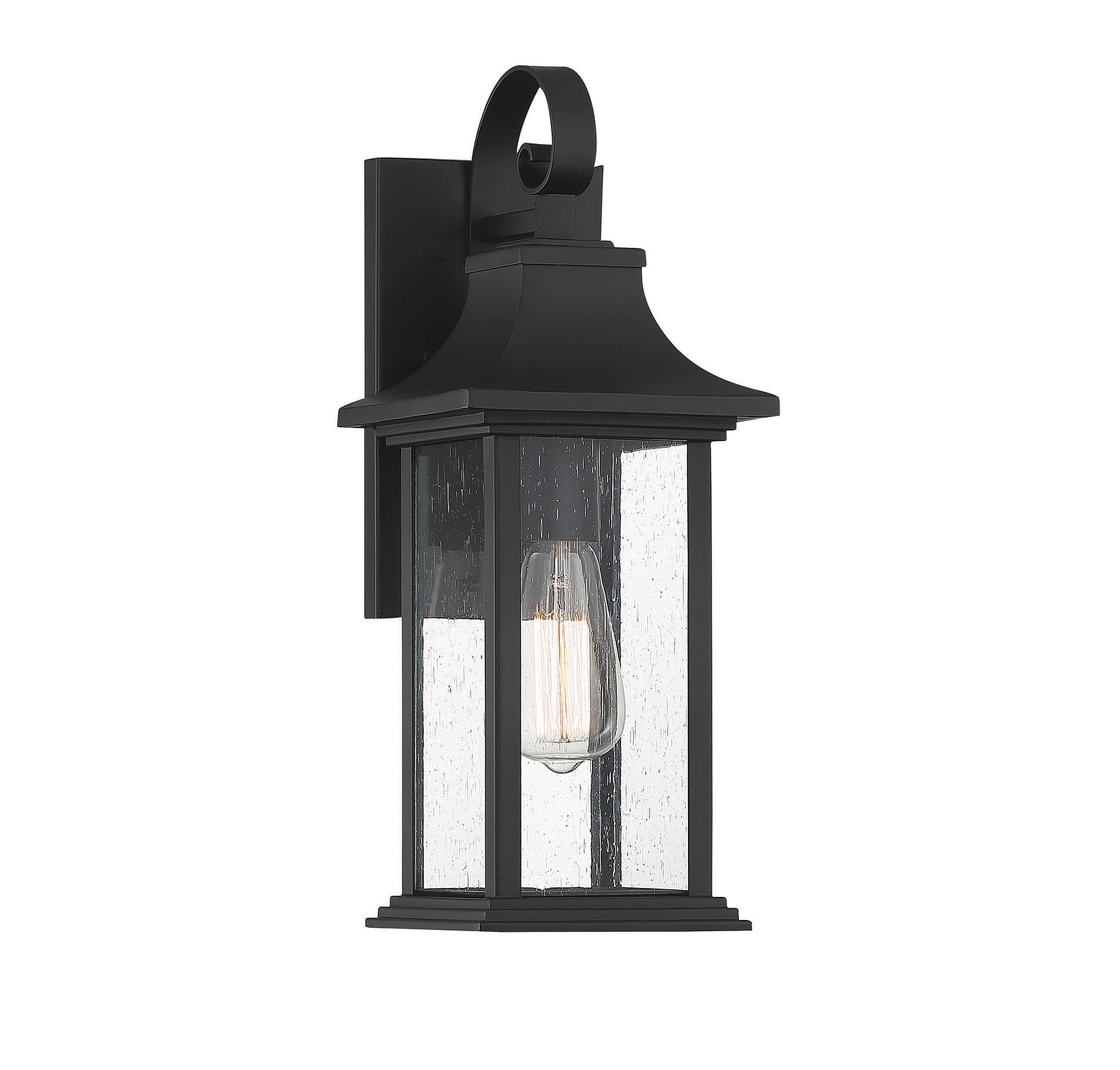 Savoy House Hancock 1-Light Outdoor Wall Lantern in Matte Black