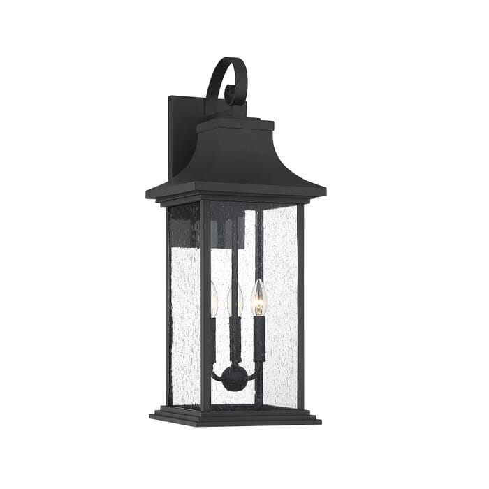 Savoy House Hancock 3-Light Outdoor Wall Lantern in Matte Black Savoy House Hancock 3-Light Outdoor Wall Lantern in Matte Black