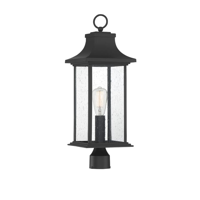 Savoy House Hancock 1-Light Outdoor Post Lantern in Matte Black Savoy House Hancock 1-Light Outdoor Post Lantern in Matte Black