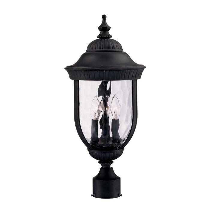 Savoy House Castlemain 3-Light Post Lantern in Black w/Gold Savoy House Castlemain 3-Light Post Lantern in Black w/Gold
