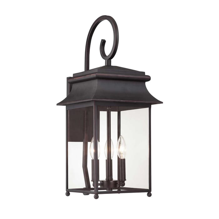 Savoy House Durham 3-Light Outdoor Wall Lantern in Slate Savoy House Durham 3-Light Outdoor Wall Lantern in Slate
