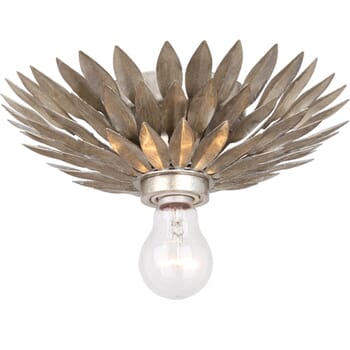 Crystorama Broche 11" Ceiling Light in Antique Silver