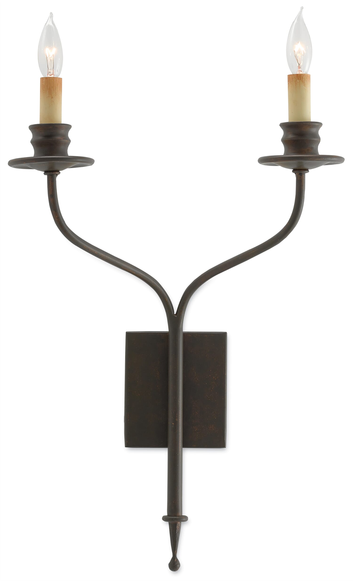 2-Light 21" Highlight Wall Sconce in Bronze Gold