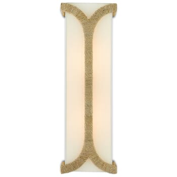 Currey & Company 2-Light 24" Carthay Wall Sconce in Natural and Dark Contemporary Gold Leaf