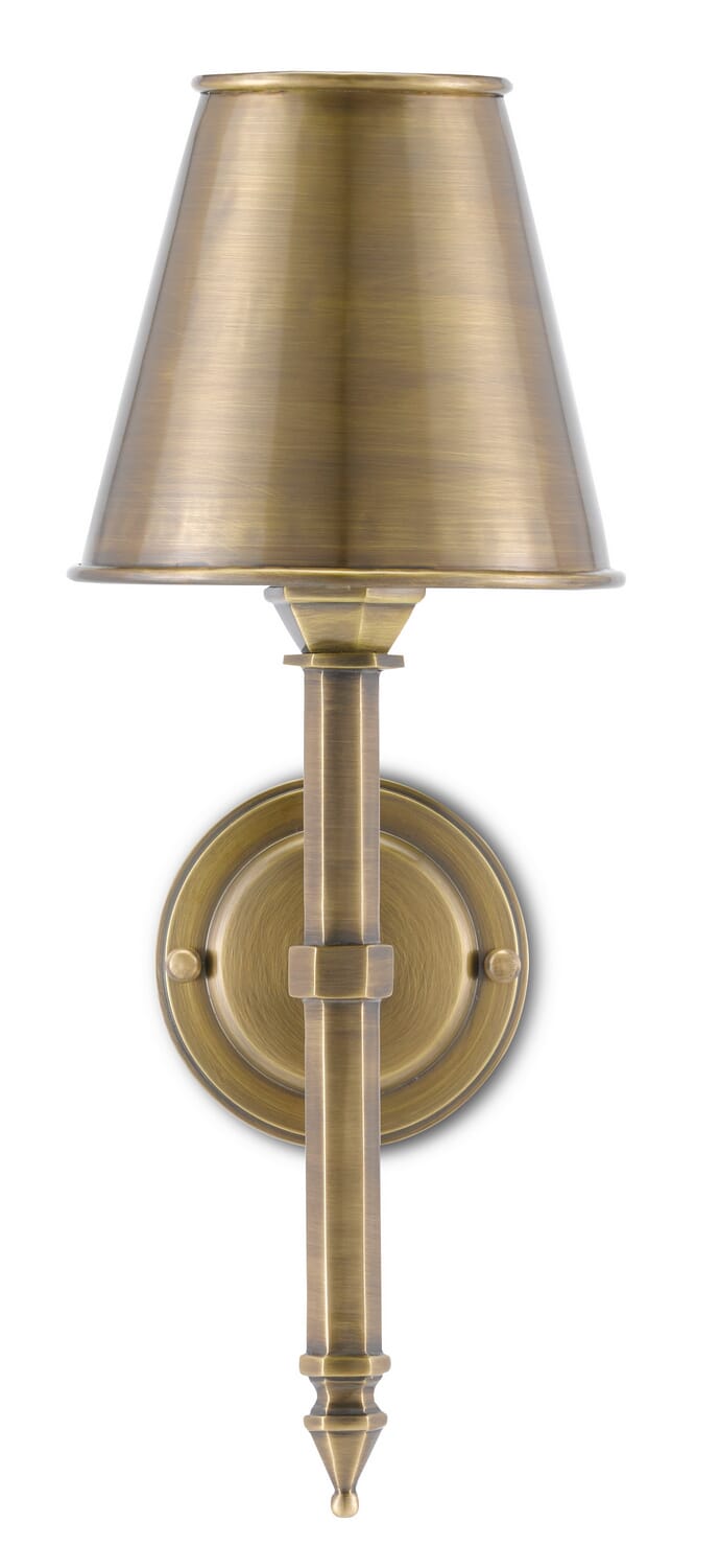 Light Moroccan Antique Brass One Light Wall Sconce from the Bunny Williams Collection