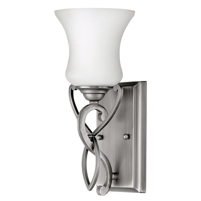 Hinkley Brooke Bathroom Wall Sconce in Antique Nickel Hinkley Brooke Bathroom Wall Sconce in Antique Nickel