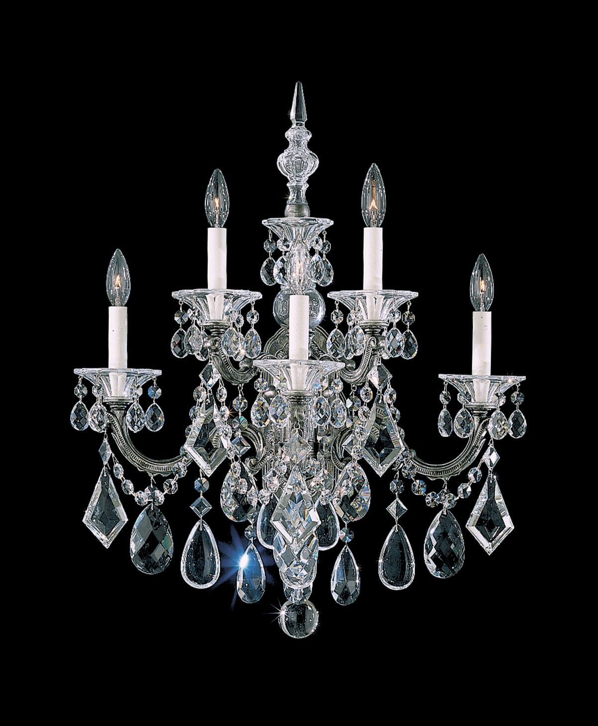 La Scala 5-Light Wall Sconce in Antique Silver
