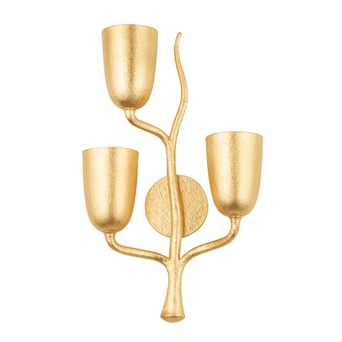 Hudson Valley Vine 3-Light Wall Sconce in Gold Leaf Hudson Valley Vine 3-Light Wall Sconce in Gold Leaf