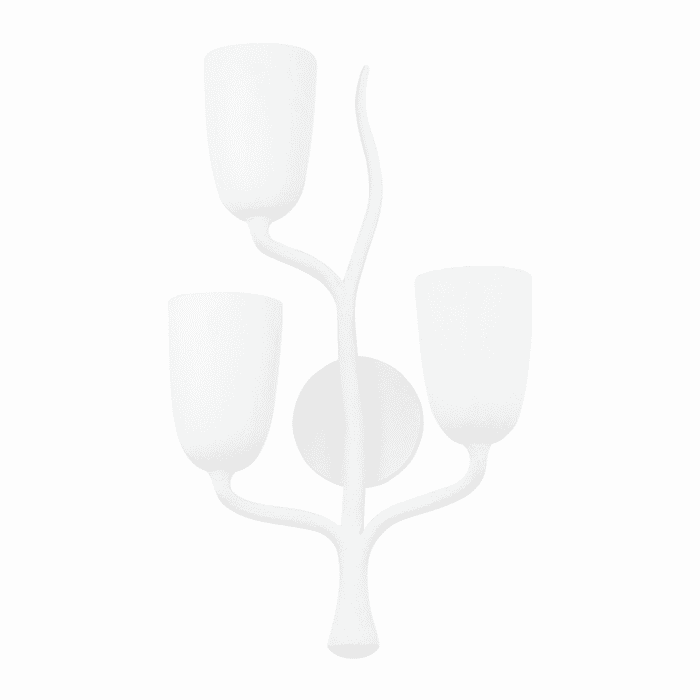 Hudson Valley Vine 3-Light Wall Sconce in White Plaster Hudson Valley Vine 3-Light Wall Sconce in White Plaster