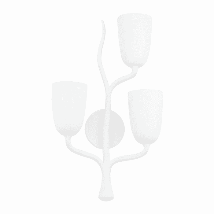 Hudson Valley Vine 3-Light Wall Sconce in White Plaster Hudson Valley Vine 3-Light Wall Sconce in White Plaster