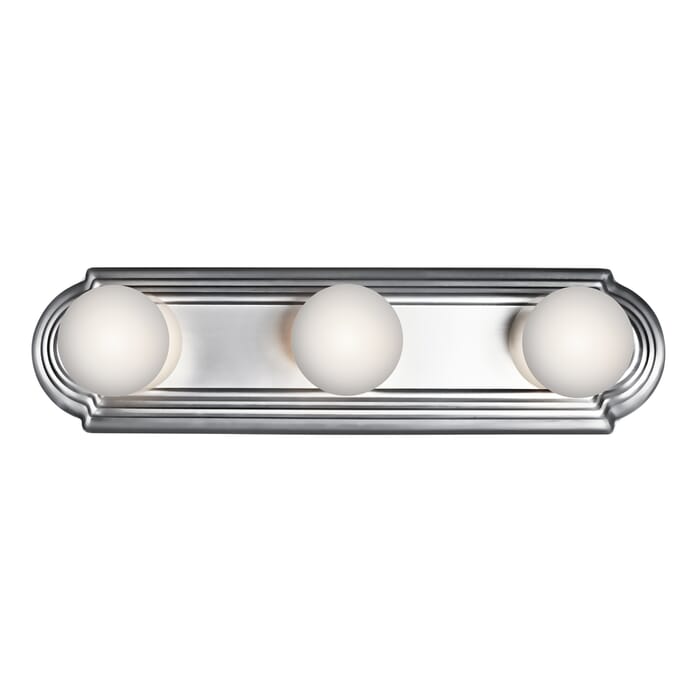 Kichler Lighting 3-Light Bathroom Vanity Light Strip in Chrome Finish Kichler Lighting 3-Light Bathroom Vanity Light Strip in Chrome Finish