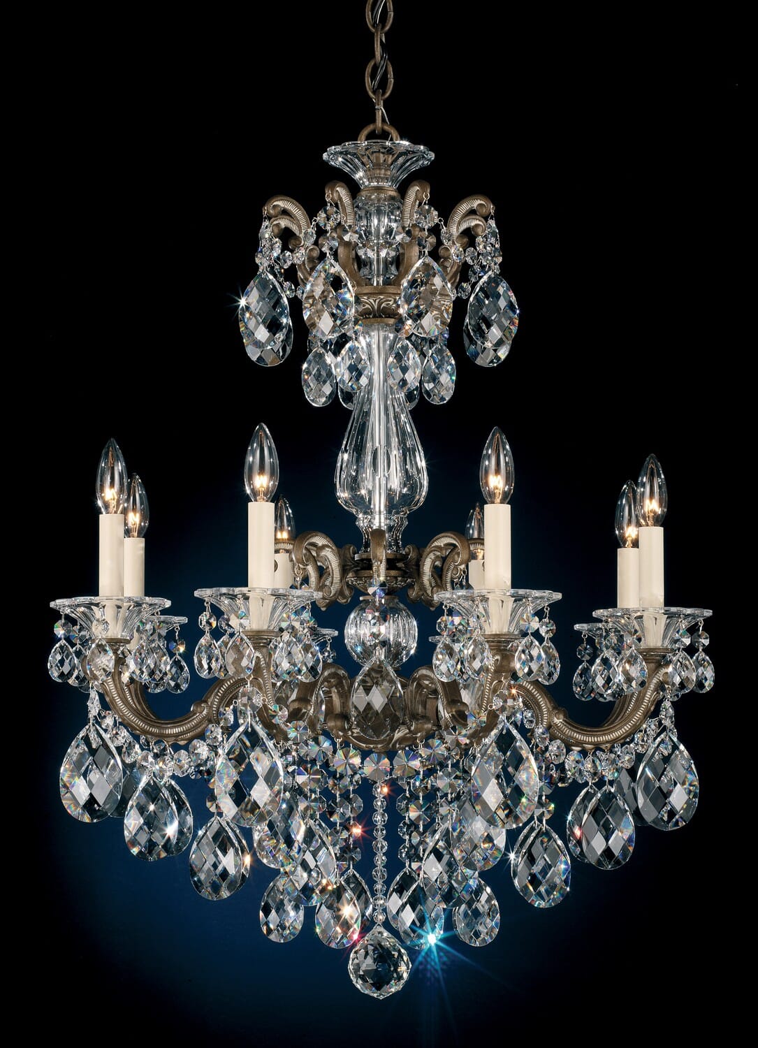 La Scala 8-Light Chandelier in French Gold