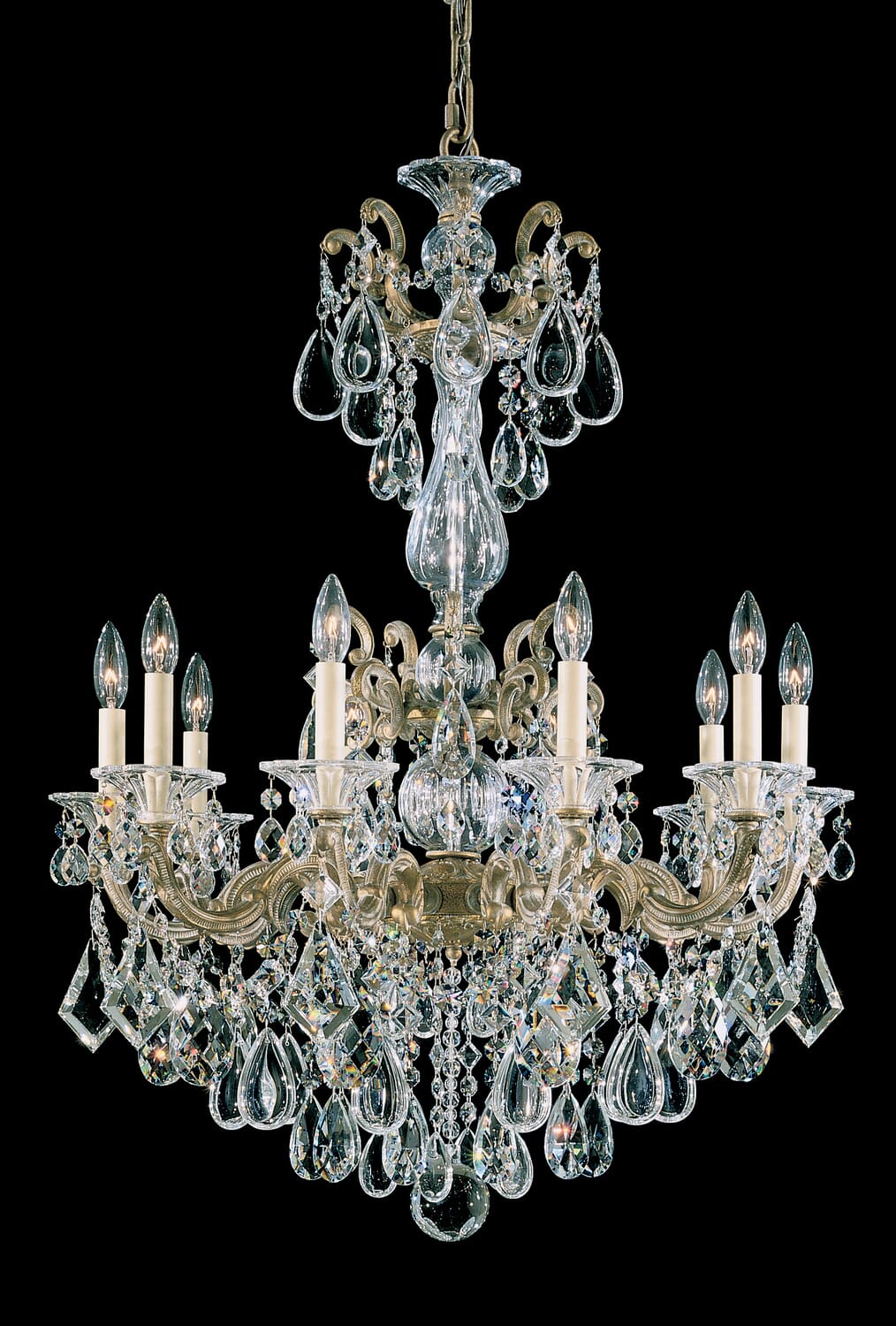 La Scala 10-Light Chandelier in French Gold