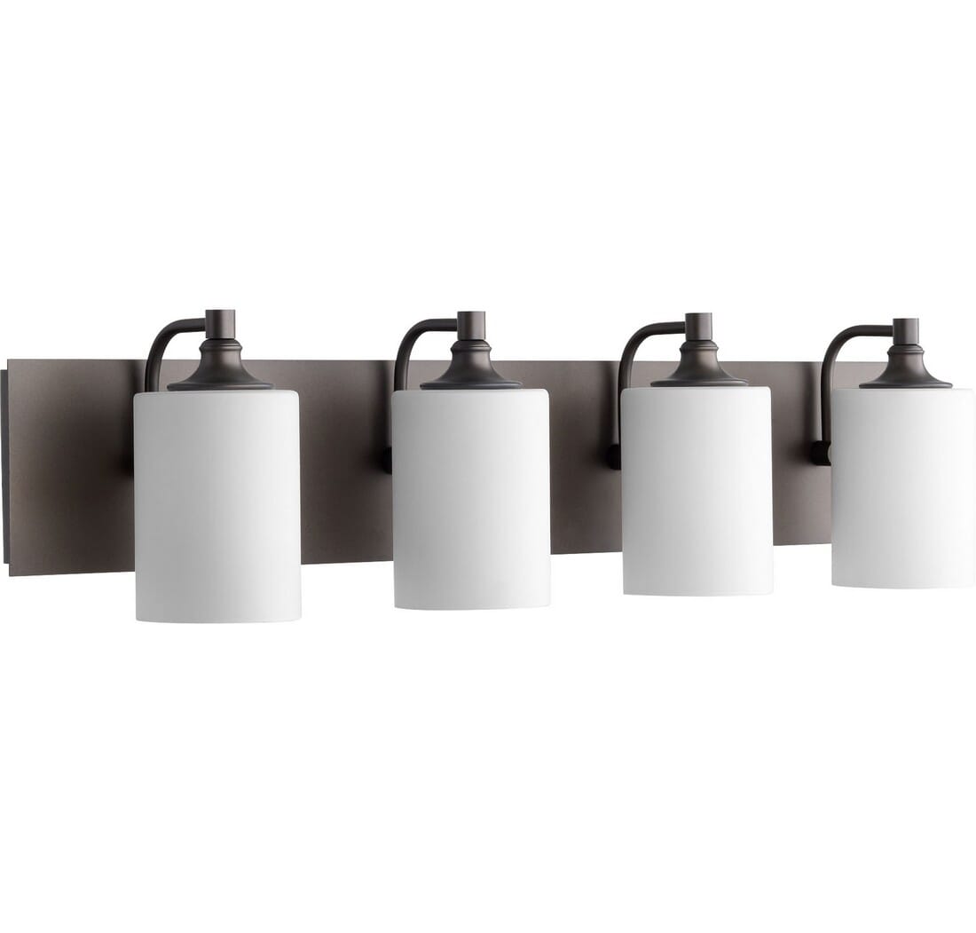 Quorum Celeste 4-Light 8"" Bathroom Vanity Light in Oiled Bronze -  Quorum International, 5009-4-86