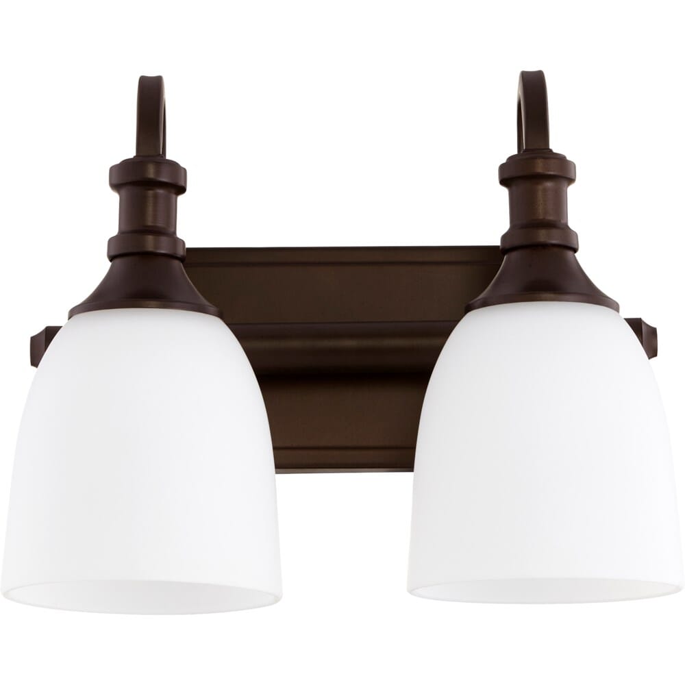 Quorum Richmond 2-Light Bathroom Vanity Light in Oiled Bronze