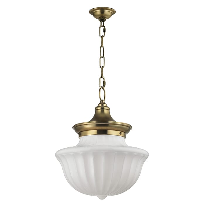Hudson Valley Dutchess 2-Light 19" Pendant Light in Aged Brass Hudson Valley Dutchess 2-Light 19" Pendant Light in Aged Brass