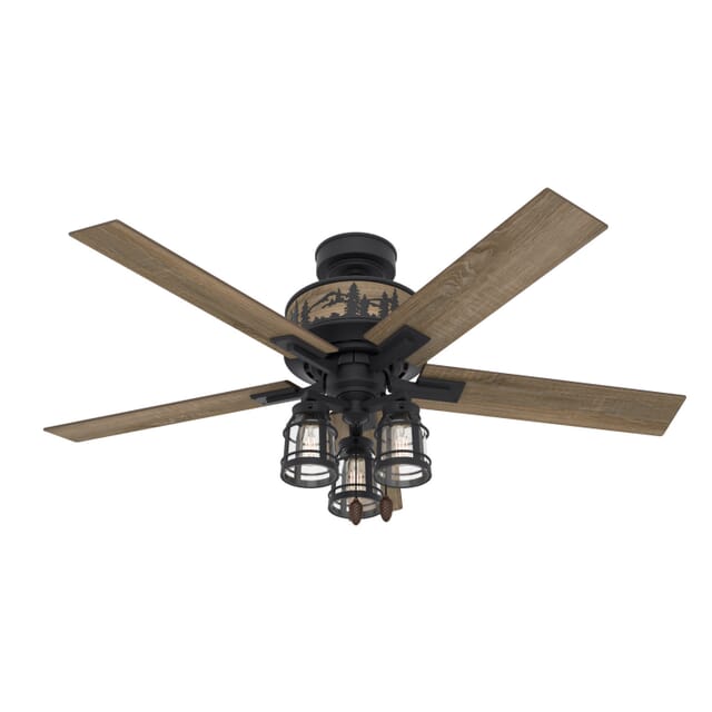 52 Ceiling Fan In Natural Black Iron