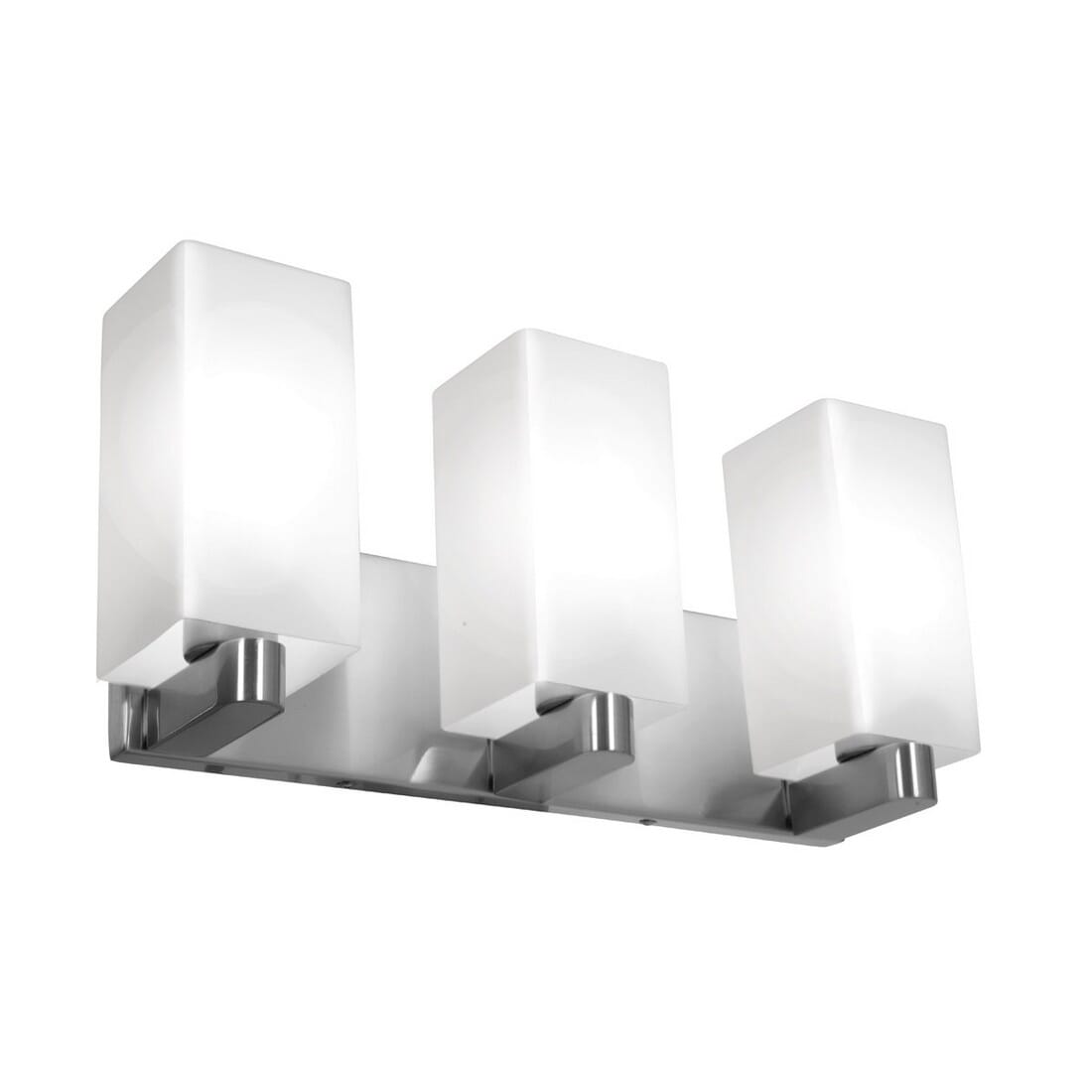 Access Archi 3-Light 9" Bathroom Vanity Light in Brushed Steel