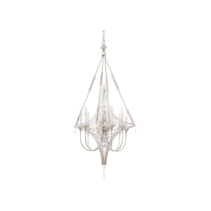 Kalco Loveland 8-Light Coastal Chandelier in Gold Silver Leaf Kalco Loveland 8-Light Coastal Chandelier in Gold Silver Leaf