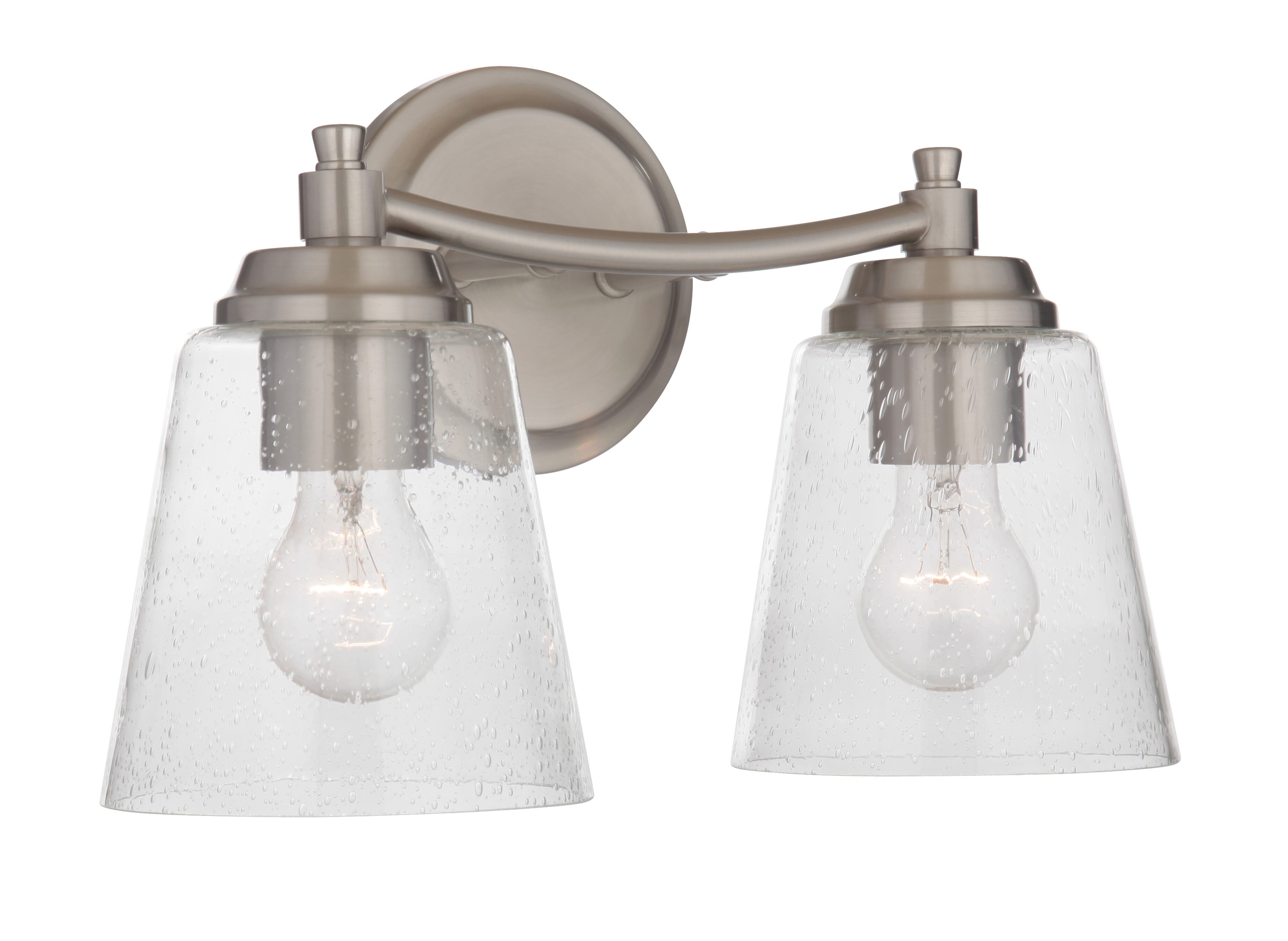 Craftmade Tyler 2-Light 14" Bathroom Vanity Light in Brushed Polished Nickel