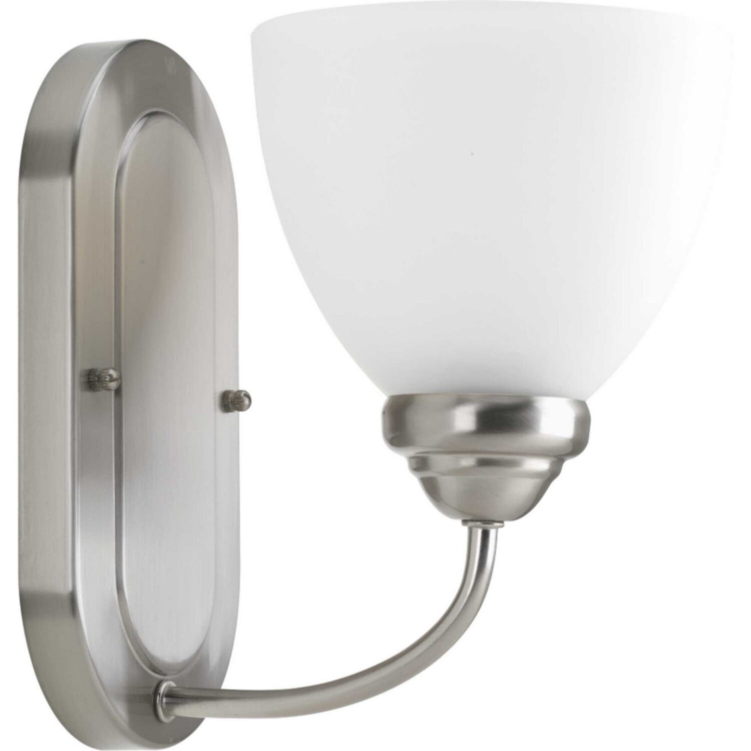 Brushed Nickel One Light Bath Bracket from the Heart Collection