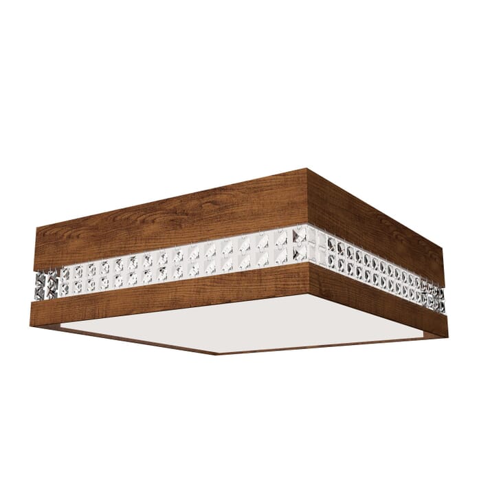 Crystals LED Ceiling Mount in Imbuia Crystals LED Ceiling Mount in Imbuia