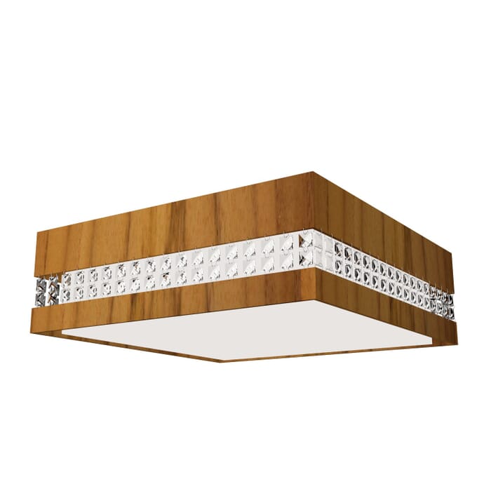 Crystals LED Ceiling Mount in Teak Crystals LED Ceiling Mount in Teak