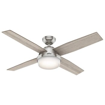 Hunter Dempsey 2-Light 52" Indoor Ceiling Fan in Brushed Nickel