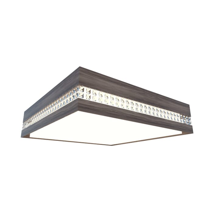 Crystals LED Ceiling Mount in American Walnut Crystals LED Ceiling Mount in American Walnut