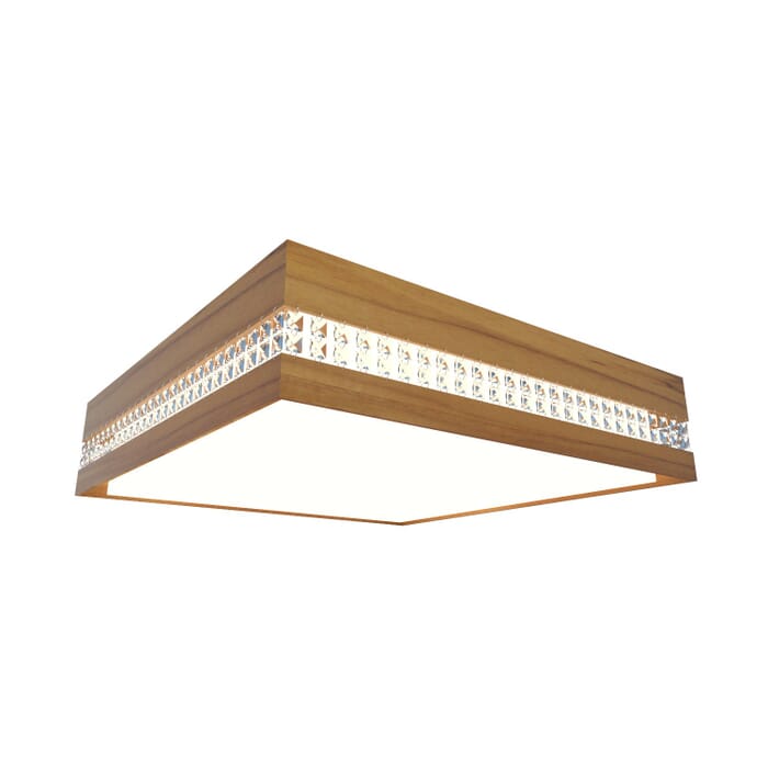 Crystals LED Ceiling Mount in Teak Crystals LED Ceiling Mount in Teak