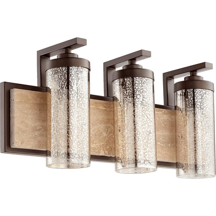 Quorum Julian 3-Light 10" Bathroom Vanity Light in Oiled Bronze Quorum Julian 3-Light 10" Bathroom Vanity Light in Oiled Bronze