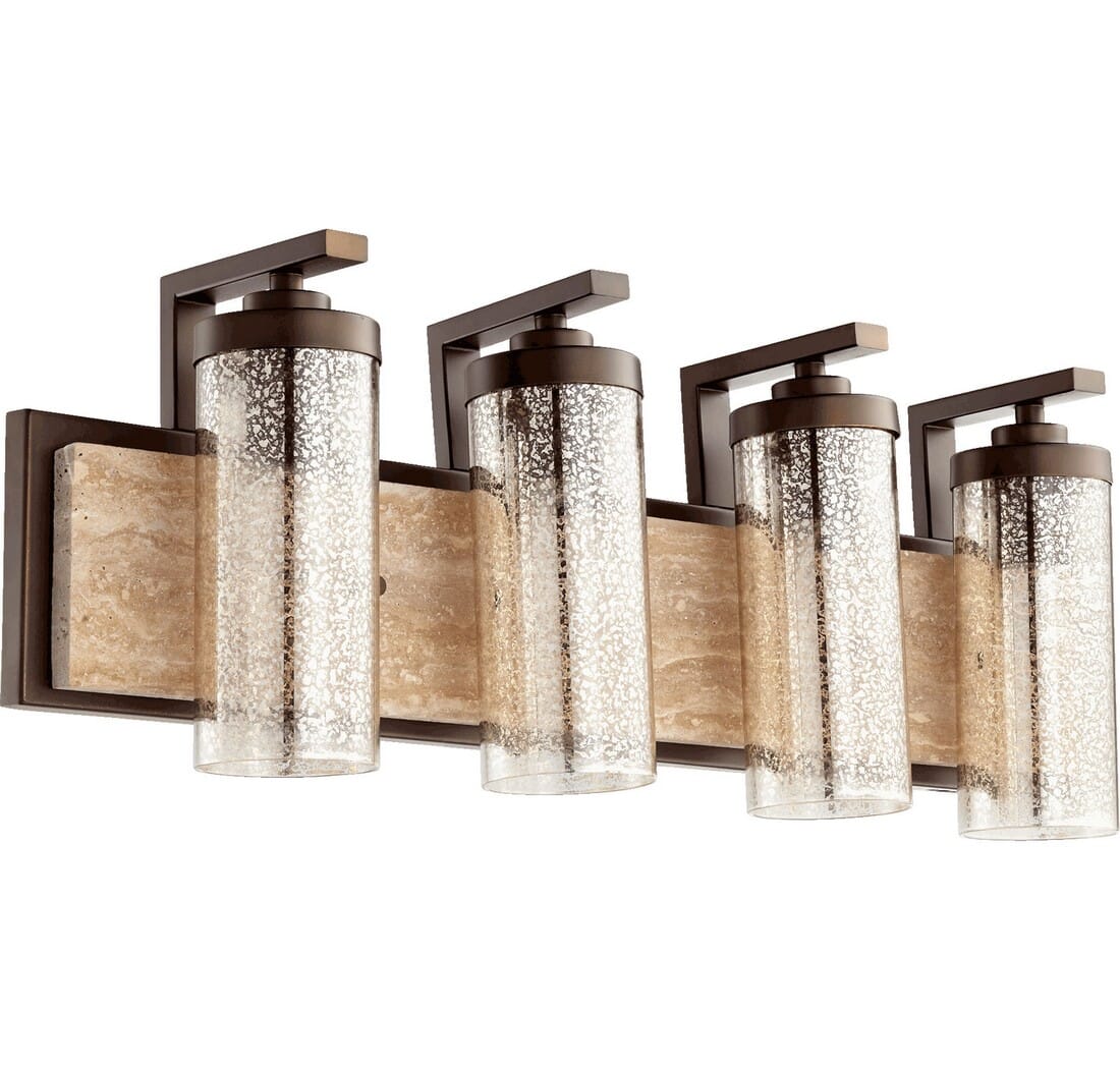 Quorum Julian 4 Light 12 Bathroom Vanity Light In Oiled Bronze