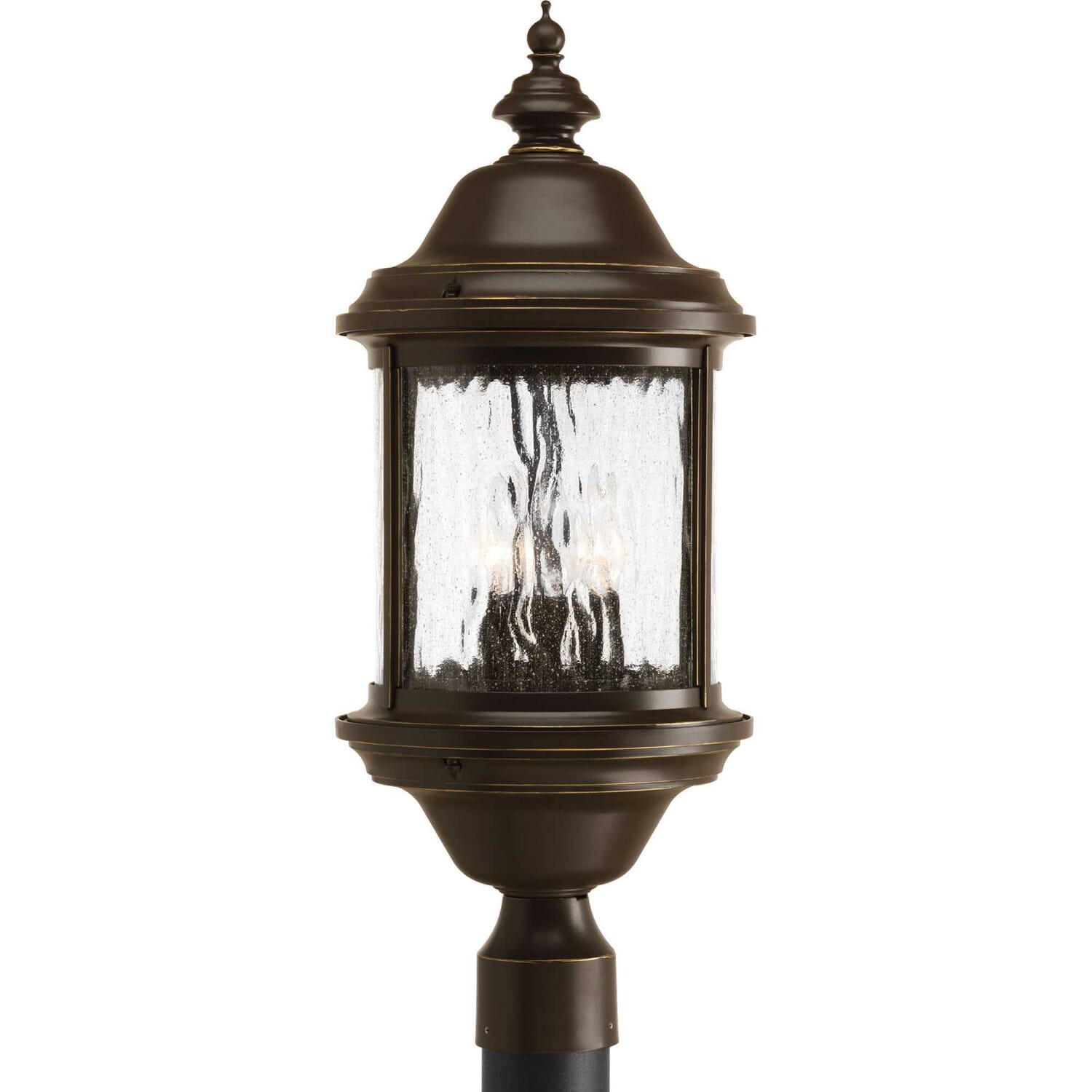 Antique Bronze Three Light Post Lantern from the Ashmore Collection