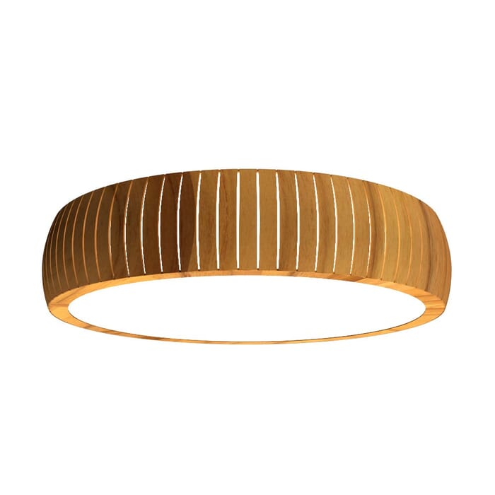 Barrel LED Ceiling Mount in Teak Barrel LED Ceiling Mount in Teak