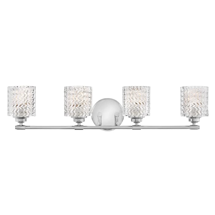 Hinkley Elle 4-Light Bathroom Vanity Light in Chrome Hinkley Elle 4-Light Bathroom Vanity Light in Chrome