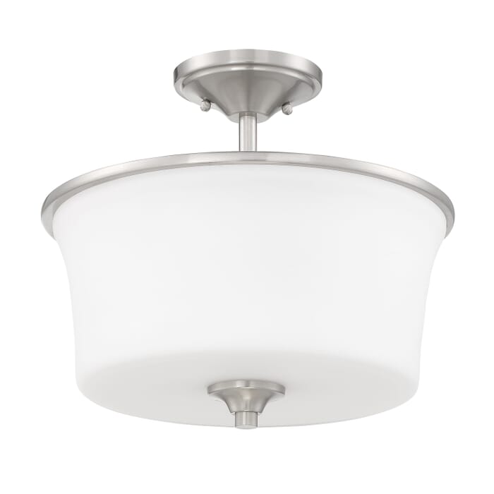 Craftmade Gwyneth 2-Light Ceiling Light in Brushed Polished Nickel Craftmade Gwyneth 2-Light Ceiling Light in Brushed Polished Nickel