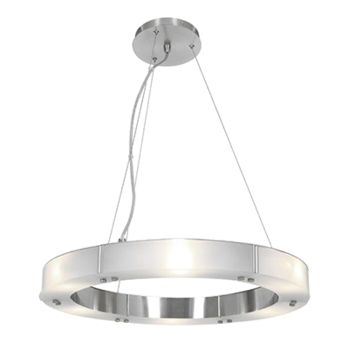 Access Oracle 6-Light Contemporary Chandelier in Brushed Steel Access Oracle 6-Light Contemporary Chandelier in Brushed Steel