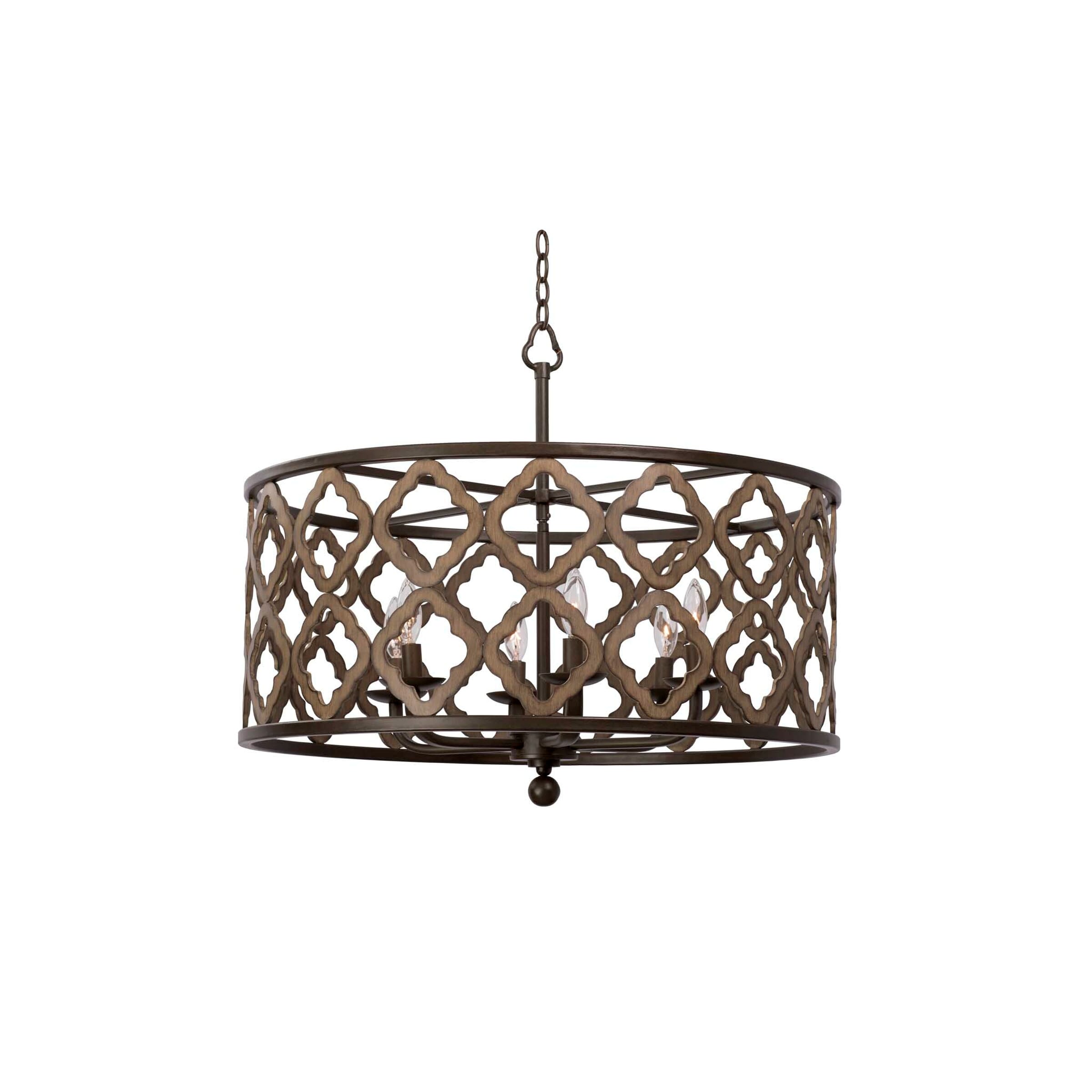 Whittaker 6-Light Pendant Light in Brownstone