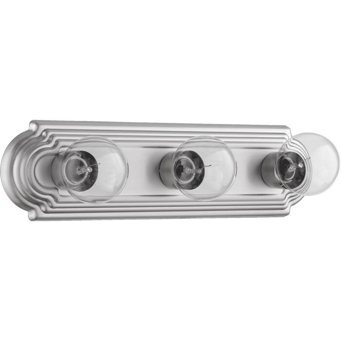 Quorum Quorum Home 3-Light 5" Bathroom Vanity Light in Satin Nickel Quorum Quorum Home 3-Light 5" Bathroom Vanity Light in Satin Nickel