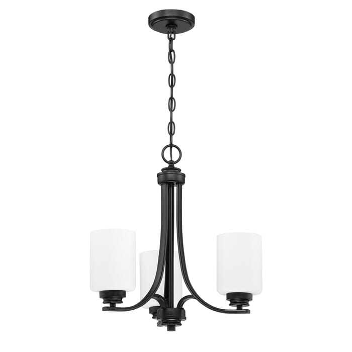 Craftmade Bolden 3-Light Transitional Chandelier in Flat Black Craftmade Bolden 3-Light Transitional Chandelier in Flat Black