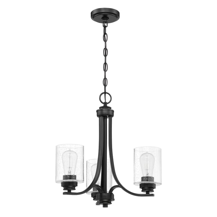 Craftmade Bolden 3-Light Transitional Chandelier in Flat Black Craftmade Bolden 3-Light Transitional Chandelier in Flat Black