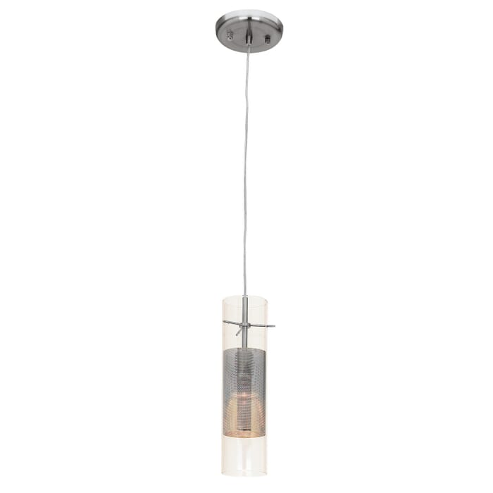 Spartan 1-Light LED Pendant in Brushed Steel Spartan 1-Light LED Pendant in Brushed Steel
