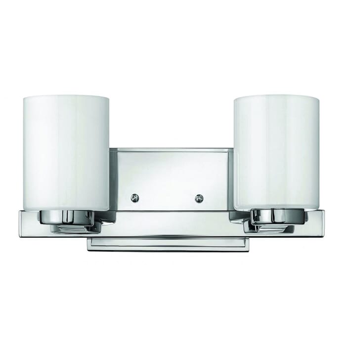 Hinkley Miley 2-Light Bathroom Vanity Light in Chrome Hinkley Miley 2-Light Bathroom Vanity Light in Chrome