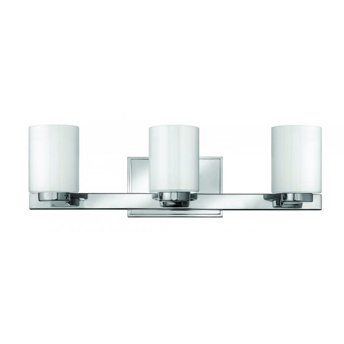 Hinkley Miley 3-Light Bathroom Vanity Light in Chrome Hinkley Miley 3-Light Bathroom Vanity Light in Chrome