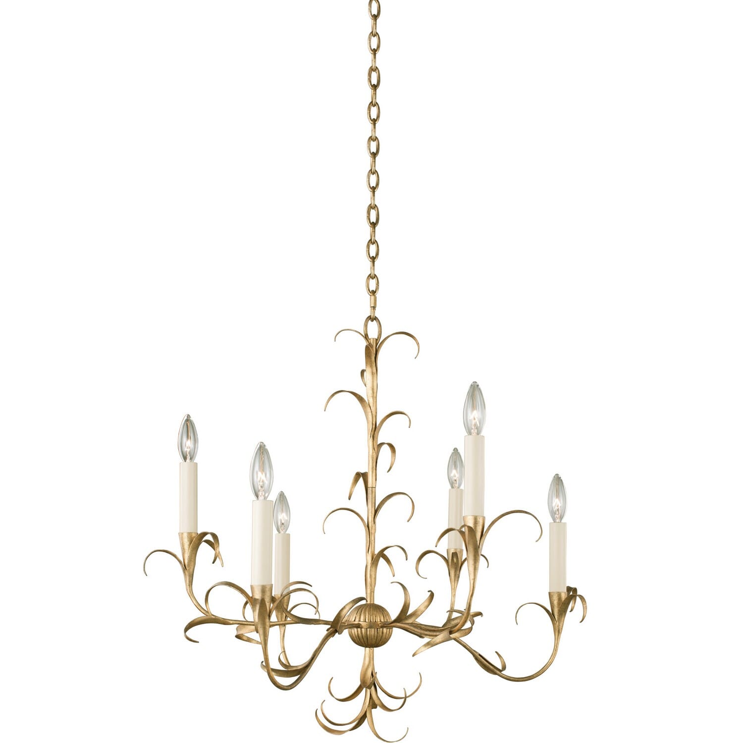 Ainsley 6-Light Chandelier in Oxidized Gold Leaf