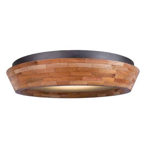 Kalco Lansdale Ceiling Light in Black Iron
