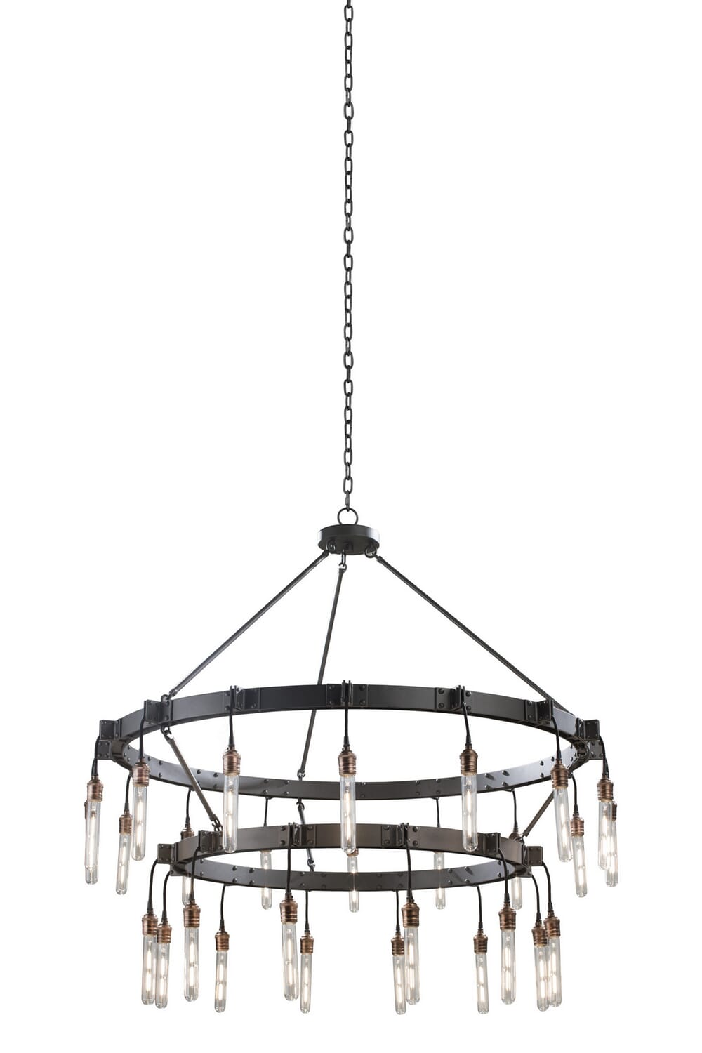 Matte Gun Metal 28 Light Chandelier from the Stuyvesant Collection